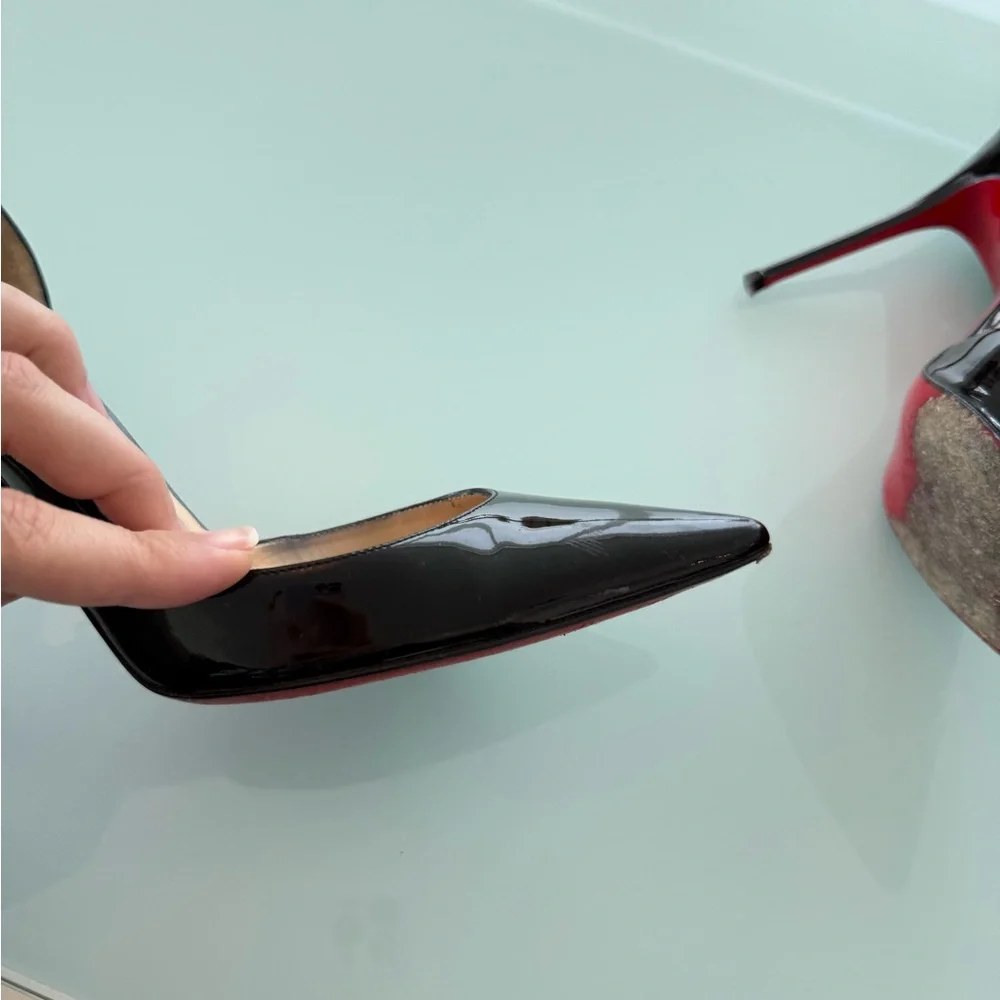 Christian Louboutin Black Patent Leather Pumps - Picture 6 of 6